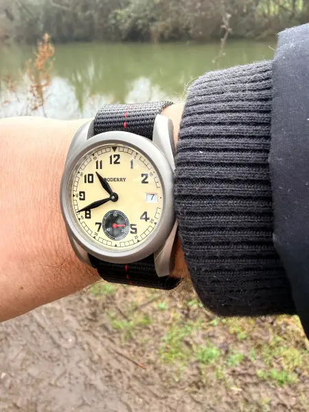 Boderry Voyager ref. S73 wrist photo by Matt C.