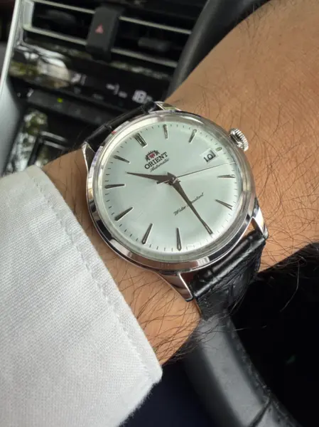 Orient Bambino V7 wrist photo by Siddharth B.