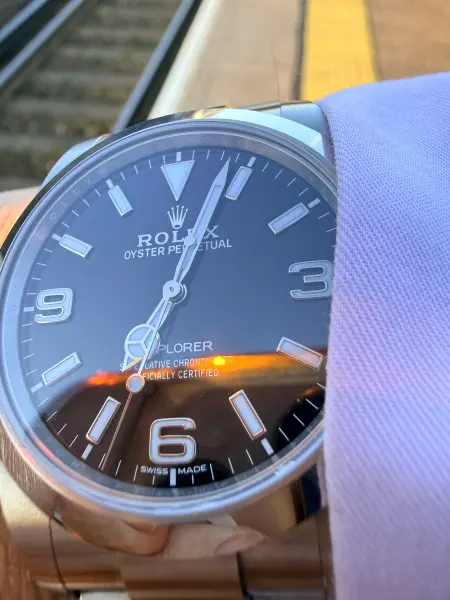 Rolex Explorer ref. 214270 wrist photo by Matt C.