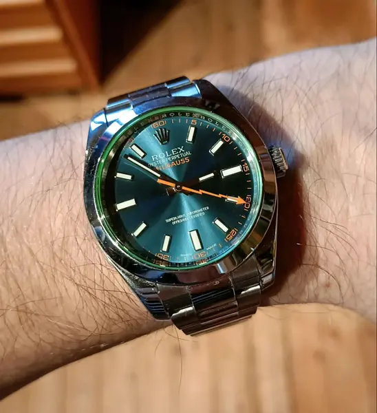 Rolex Oyster Perpetual Milgauss ref. 116400GV wrist photo by Daniel C.