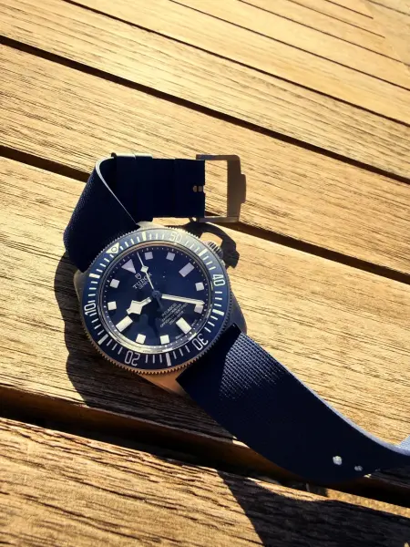 Tudor Pelagos FXD Marine Nationale wrist photo by Matt C.