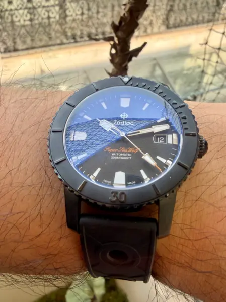 Zodiac Super Sea Wolf ref. ZO9297 wrist photo by Siddharth B.